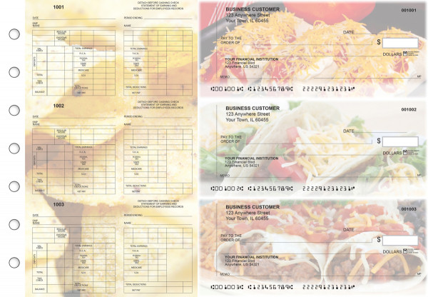 Mexican Cuisine Multi-Purpose Counter Signature Business Checks | BU3-7CDS07-MPC