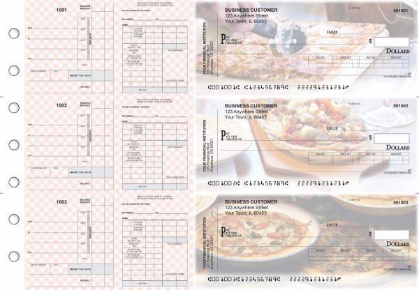 Pizza Payroll Invoice Business Checks | BU3-7CDS08-PIN