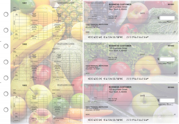 Fresh Produce Multi-Purpose Corner Voucher Business Checks | BU3-7CDS09-MPV