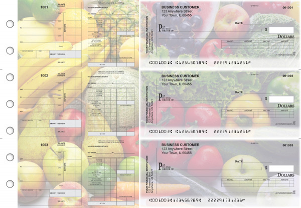 Fresh Produce Payroll Invoice Business Checks | BU3-7CDS09-PIN