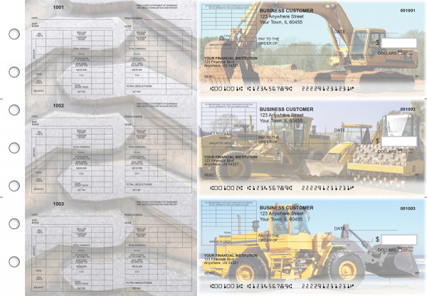 Construction Multi-Purpose Corner Voucher Business Checks | BU3-7CDS10-MPV