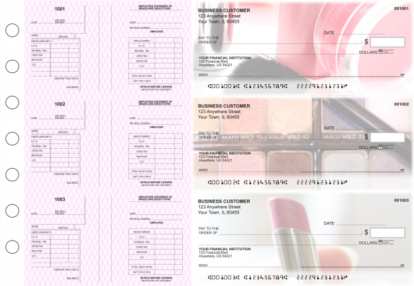 Makeup Multi-Purpose Salary Voucher Business Checks | BU3-7CDS12-MPS