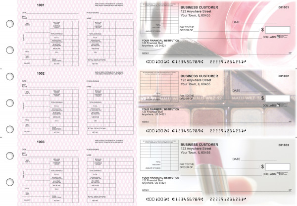 Makeup Multi-Purpose Corner Voucher Business Checks | BU3-7CDS12-MPV