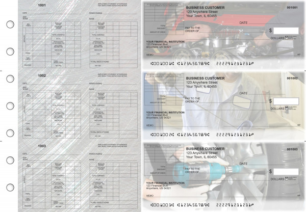 Mechanic Multi-Purpose Corner Voucher Business Checks | BU3-7CDS13-MPV