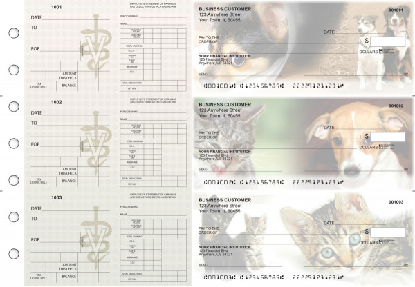 Veterinarian Dual Purpose Voucher Business Checks | BU3-7CDS14-DPV