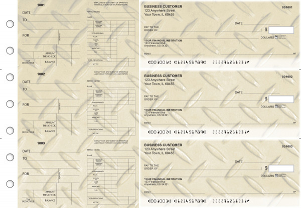 Iron Dual Purpose Voucher Business Checks | BU3-7CDS18-DPV