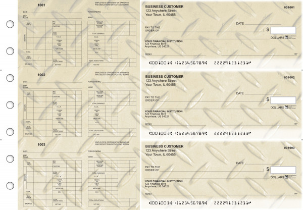 Iron Multi-Purpose Hourly Voucher Business Checks | BU3-7CDS18-MPH