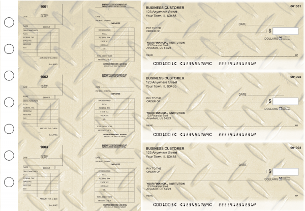 Iron Multi-Purpose Salary Voucher Business Checks | BU3-7CDS18-MPS