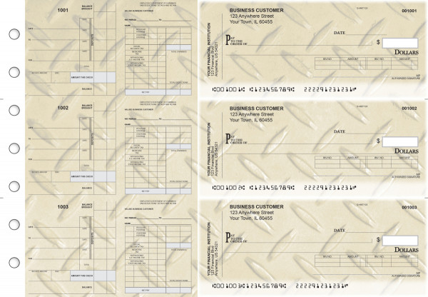 Iron Payroll Invoice Business Checks | BU3-7CDS18-PIN