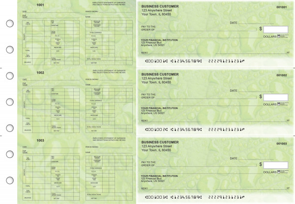 Leaf Multi-Purpose Hourly Voucher Business Checks | BU3-7CDS19-MPH