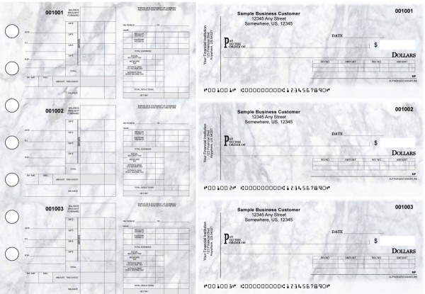 Marble Itemized Disbursement Payroll Designer Business Checks | BU3-7CDS20-IDP