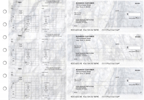 Marble Multi-Purpose Counter Signature Business Checks | BU3-7CDS20-MPC