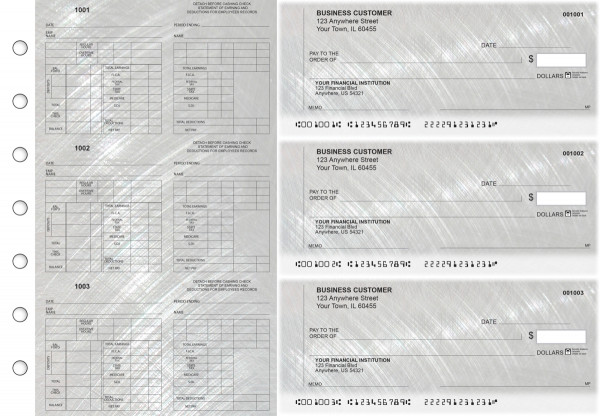 Brushed Metal Multi-Purpose Counter Signature Business Checks | BU3-7CDS23-MPC