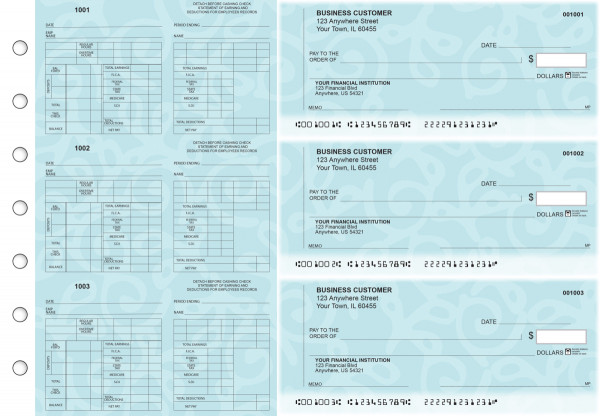 Swirls Multi-Purpose Counter Signature Business Checks | BU3-7CDS24-MPC