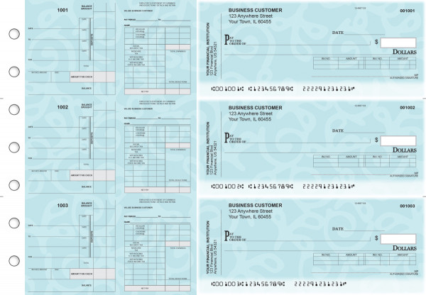 Swirls Payroll Invoice Business Checks | BU3-7CDS24-PIN