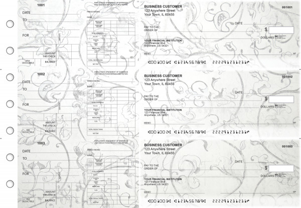 Vintage Dual Purpose Voucher Business Checks | BU3-7CDS25-DPV