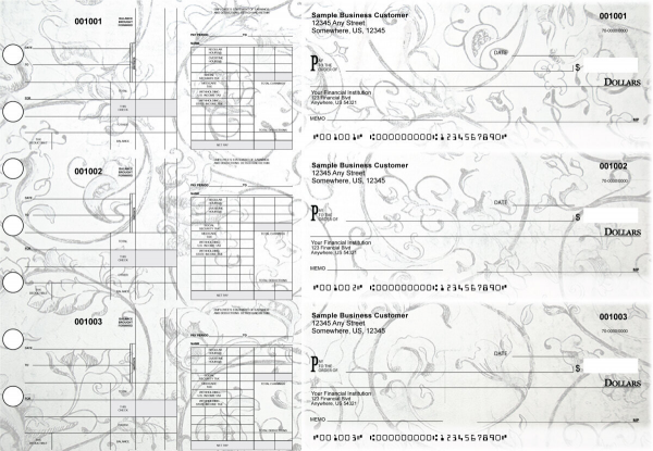 Vintage Disbursement Payroll Designer Business Checks | BU3-7CDS25-FSP