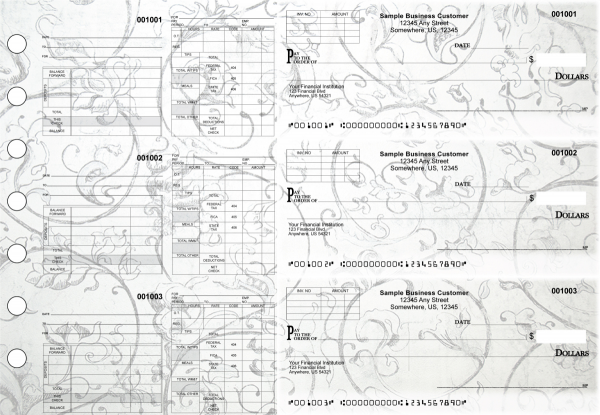 Vintage Multipurpose Invoice Payroll Designer Business Checks | BU3-7CDS25-MIP