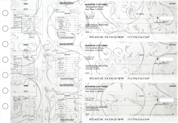 Vintage Multi-Purpose Salary Voucher Business Checks | BU3-7CDS25-MPS