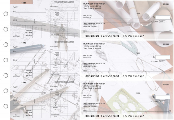 Architect Dual Purpose Voucher Business Checks | BU3-7CDS27-DPV