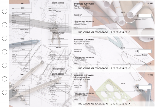 Architect Multi-Purpose Salary Voucher Business Checks | BU3-7CDS27-MPS