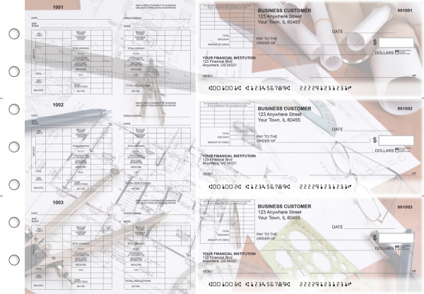 Architect Multi-Purpose Corner Voucher Business Checks | BU3-7CDS27-MPV