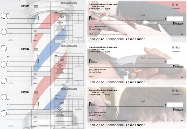 Barber Disbursement Payroll Designer Business Checks | BU3-7CDS28-FSP