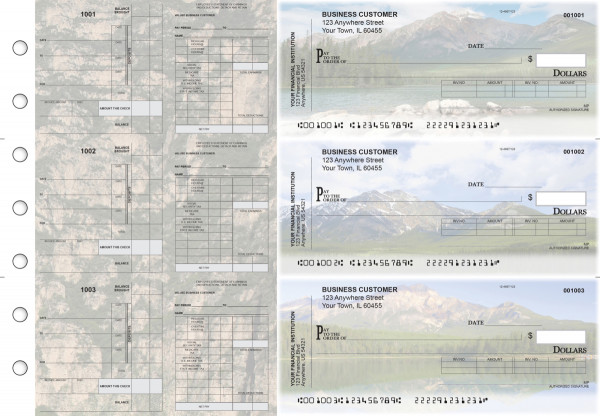 Scenic Mountains Payroll Invoice Business Checks | BU3-7CDS29-PIN