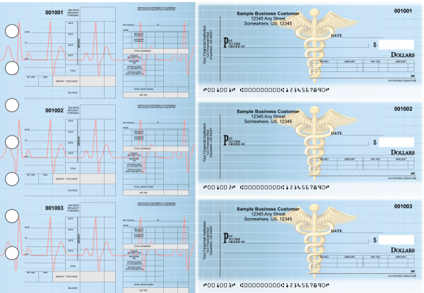 Medical Itemized Disbursement Payroll Designer Business Checks | BU3-7CDS30-IDP
