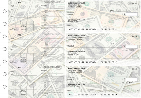 Money Dual Purpose Voucher Business Checks | BU3-7CDS31-DPV