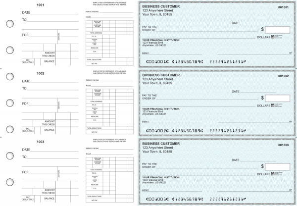 Teal Safety Dual Purpose Voucher Business Checks | BU3-7ESF01-DPV