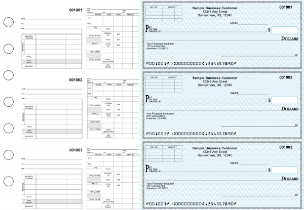 Teal Safety Multipurpose Invoice Payroll Business Checks | BU3-7ESF01-MIP