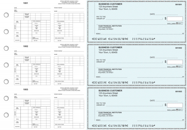 Teal Safety Multi-Purpose Counter Signature Business Checks | BU3-7ESF01-MPC