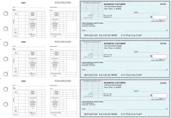 Teal Safety Multi-Purpose Corner Voucher Business Checks | BU3-7ESF01-MPV