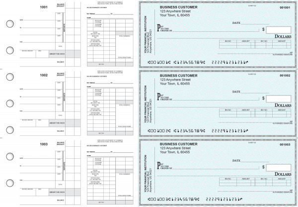 Teal Safety Payroll Invoice Business Checks | BU3-7ESF01-PIN