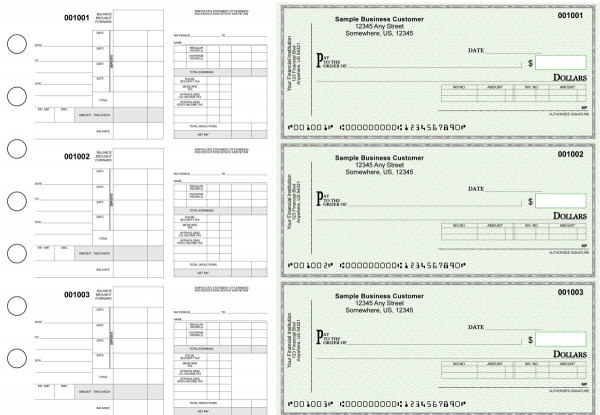 Green Safety Itemized Disbursement Payroll Business Checks | BU3-7GRN01-IDP