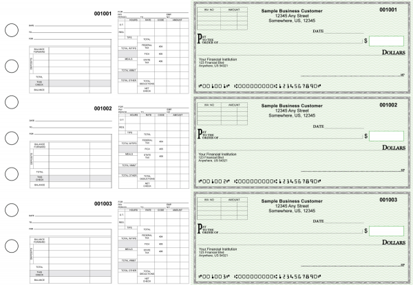 Green Safety Multipurpose Invoice Payroll Business Checks | BU3-7GRN01-MIP