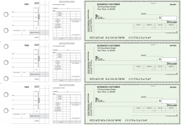 Green Safety Payroll Invoice Business Checks | BU3-7GRN01-PIN