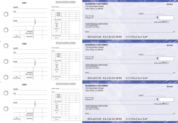 Blue Marble Dual Purpose Voucher Business Checks | BU3-7LMA01-DPV