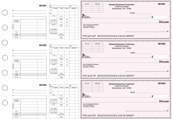 Pink Safety Multipurpose Invoice Payroll Business Checks | BU3-7PSF01-MIP