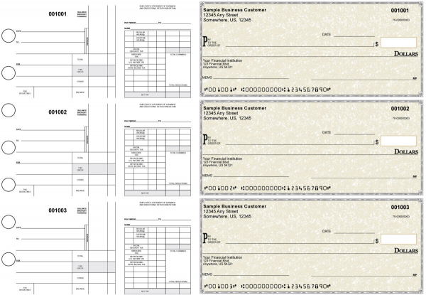 Tan Parchment Disbursement Payroll Business Checks | BU3-7TPM01-FSP