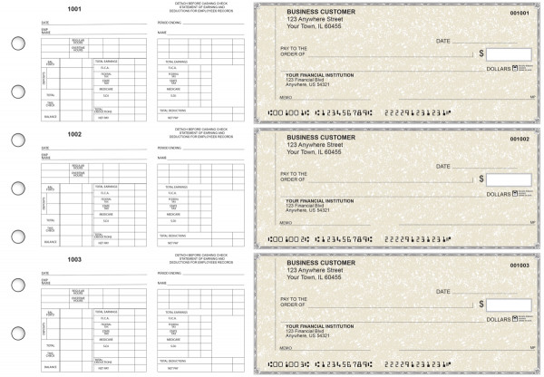 Tan Parchment Multi-Purpose Counter Signature Business Checks | BU3-7TPM01-MPC