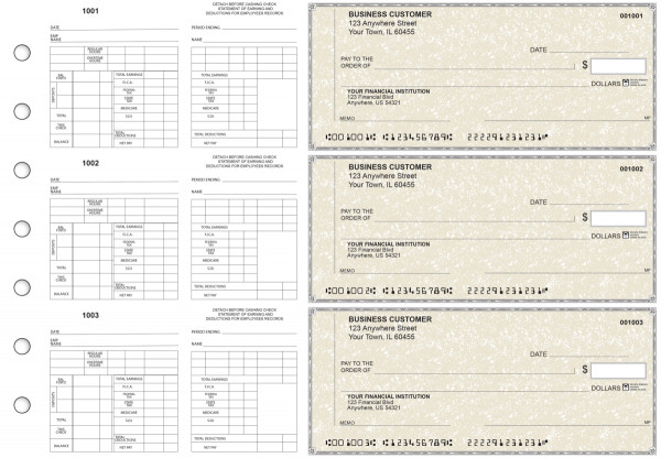 Tan Parchment Multi-Purpose Counter Signature Business Checks | BU3-7TPM01-MPC