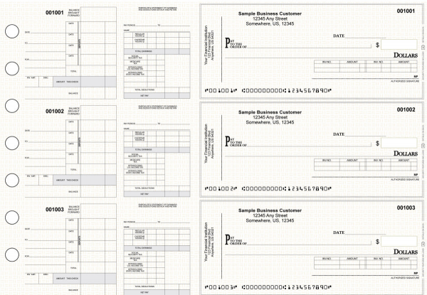 Tan Knit Itemized Disbursement Payroll Business Checks | BU3-7TPM02-IDP