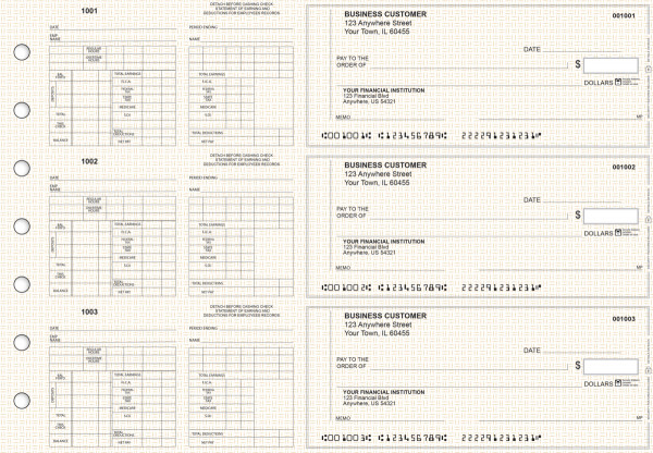 Tan Knit Multi-Purpose Counter Signature Business Checks | BU3-7TPM02-MPC