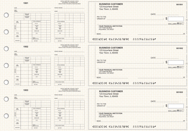 Tan Knit Multi-Purpose Counter Signature Business Checks | BU3-7TPM02-MPC