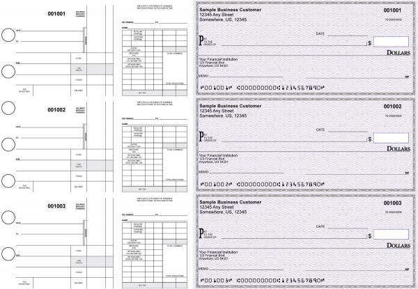 Purple Safety Disbursement Payroll Business Checks | BU3-7USF01-FSP