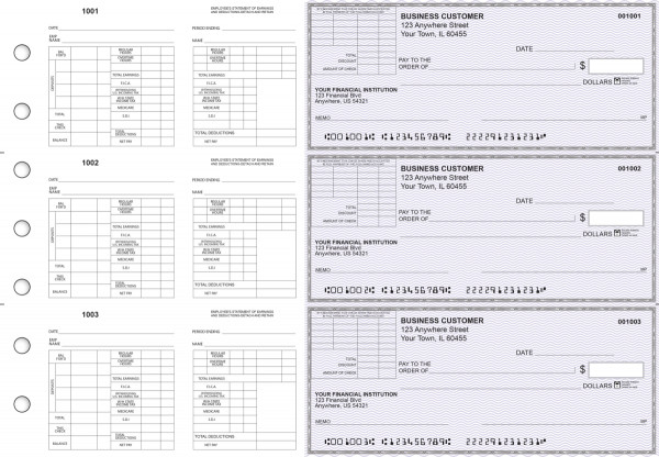 Purple Safety Multi-Purpose Corner Voucher Business Checks | BU3-7USF01-MPV