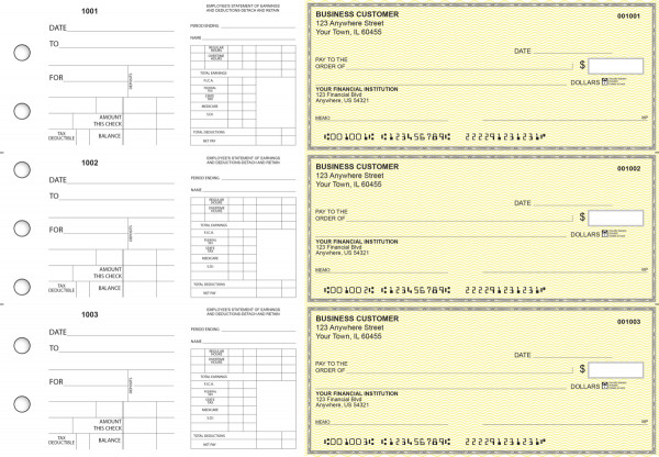 Yellow Safety Dual Purpose Voucher Business Checks | BU3-7YEL01-DPV