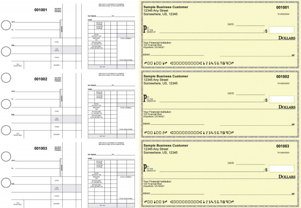 Yellow Safety Disbursement Payroll Business Checks | BU3-7YEL01-FSP